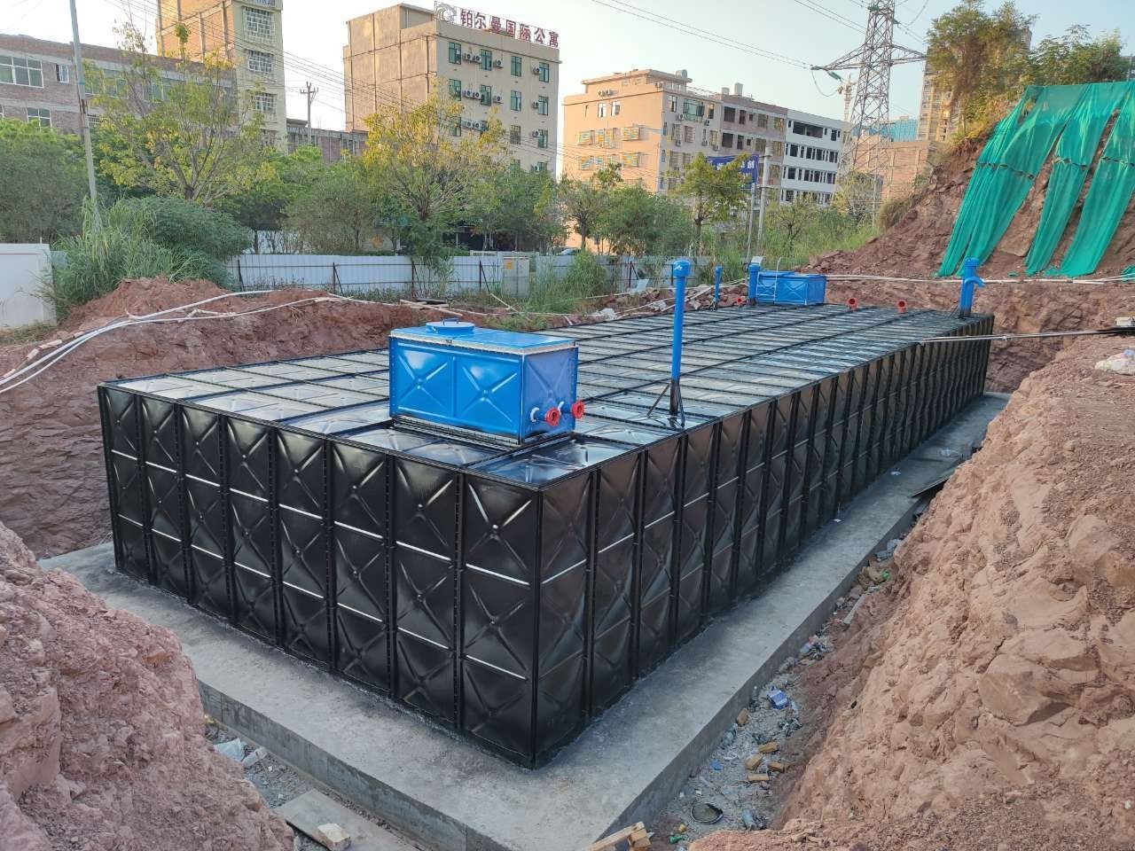 Komposisyon ng Pump Station at Pag-install ng Form ng Anti-Floating Buried Box Pump Integrated Booster Water Supply Equipment