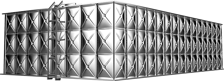 Mga tanke ng tubig sa seksyon